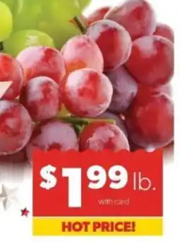 Family Fare Extra Large Red Seedless Grapes offer