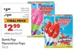 Family Fare Bomb Pop Flavored Ice Pops offer