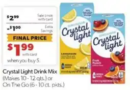 Family Fare Crystal Light Drink Mix offer