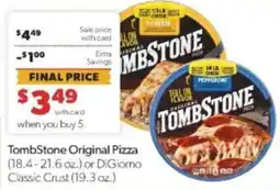 Family Fare Tombstone original pizza offer