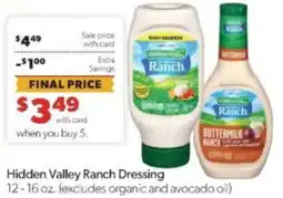 Family Fare Hidden Valley Ranch Dressing offer