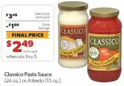 Family Fare Classico pasta sauce offer