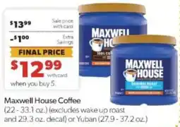 Family Fare Maxwell House Coffee offer