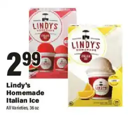 Big Y Lindy's Homemade Italian Ice offer