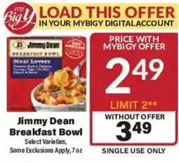 Big Y Jimmy Dean Breakfast Bowl offer