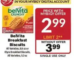 Big Y BelVita Breakfast Biscuits offer