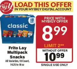 Big Y Frito Lay Multipack Snacks offer