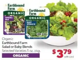 Family Fare Organic Earthbound Farm Salad or Baby Blends offer