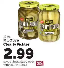 Harris Teeter Mt. Olive Clearly Pickles offer
