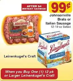Piggly Wiggly Johnsonville Brats or Italian Sausage offer
