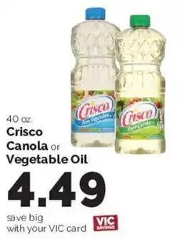 Harris Teeter Crisco Canola or Vegetable Oil offer