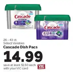 Harris Teeter Cascade Dish Pacs offer