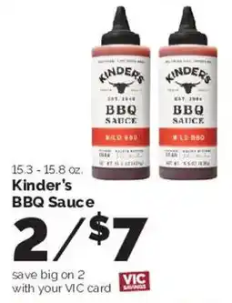 Harris Teeter Kinder's BBQ Sauce offer