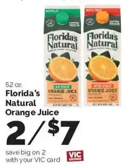 Harris Teeter Florida's Natural Orange Juice offer