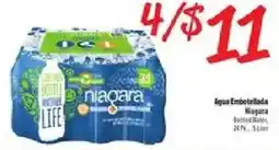 El Super Niagara bottled water offer