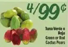 El Super Tuna Verde o Roja Green or Red Cactus Pears offer