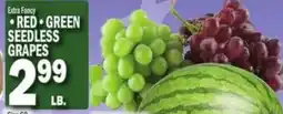 C Town Extra Fancy red green seedless grapes offer