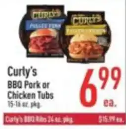 Strack & Van Til Curly's BBQ Pork or Chicken Tubs offer