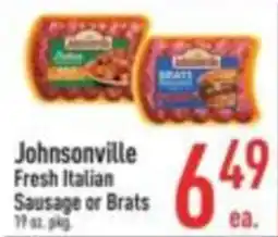 Strack & Van Til Johnsonville fresh italian sausage or brats offer