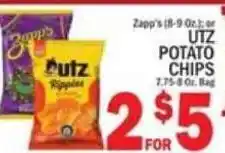 C Town Zapp's or UTZ potato chips offer