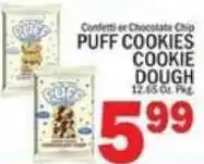 C Town Confetti or Chocolate Chip Puff Cookies Cookie Dough offer