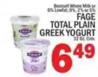 C Town Fage total plain greek yogurt offer