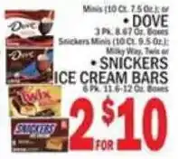 C Town Dove Snickers Ice Cream Bars offer