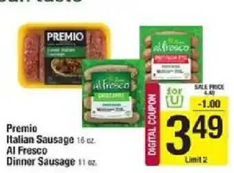 Premio Italian Sausage Al Fresco Dinner Sausage