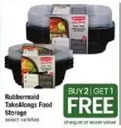Star Market Rubbermaid TakeAlongs Food Storage offer