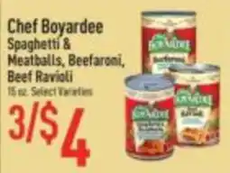 Strack & Van Til Chef Boyardee Spaghetti & Meatballs, Beefaromi, Beef Ravioli offer