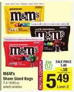 Star Market M&M's Share Sized Bags offer