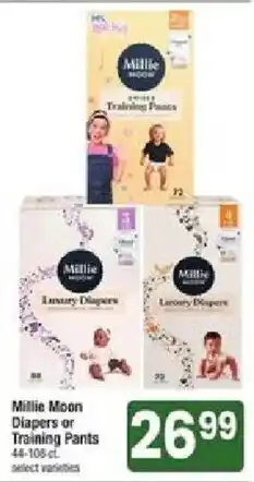 Star Market Millie Moon Diapers or Training Pants offer
