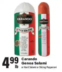 Big Y Carando Genoa Salami offer