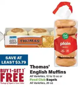 Big Y Thomas' English Muffins offer