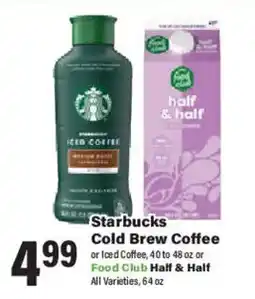 Big Y Starbucks cold brew coffee or iced coffee offer