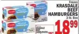 C Town Krasdale beef hamburgers offer