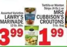 C Town Lawry's marinade offer