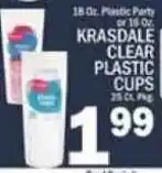 C Town Krasdale clear plastic cups offer