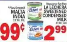C Town La lechera sweetened condensed milk offer
