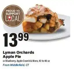 Big Y Lyman Orchards Apple Pie offer