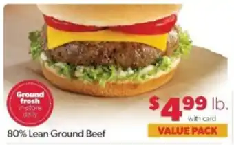 Family Fare 80% Lean Ground Beef offer