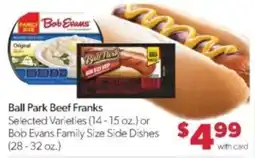 Family Fare Ball Park Beef Franks offer