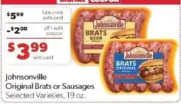 Family Fare Johnsonville Original Brats or Sausages offer