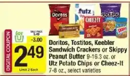 Star Market Doritos, Tostitos, Keebler Sandwich Crackers or Skippy Peanut Butter or Utz Potato Chips or Cheez-It offer
