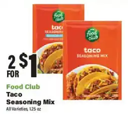 Big Y Food Club Taco Seasoning Mix offer