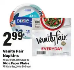 Big Y Vanity Fair Napkins offer