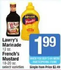 Star Market Lawry's Marinade, French's Mustard offer