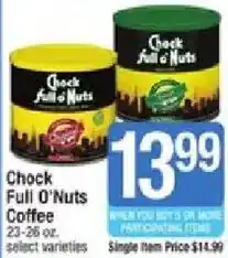 Star Market Chock Full O'Nuts Coffee offer