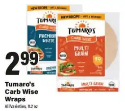 Big Y Tumaro's Carb Wise Wraps offer