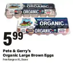 Big Y Pete & Gerry's Organic Large Brown Eggs offer